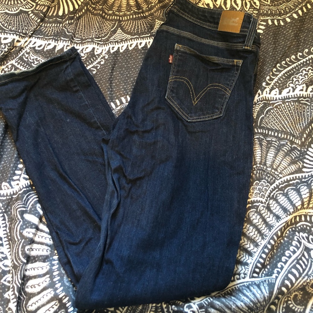 Dark Wash Levi Curvy 529 Skinny Jeans